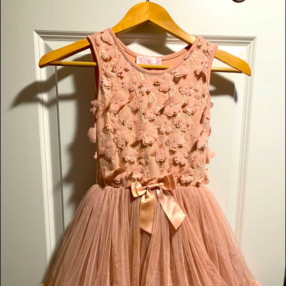 Girls blush colored fancy dress